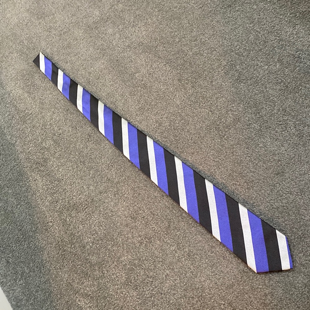 BOSS tie silver, blue, black.